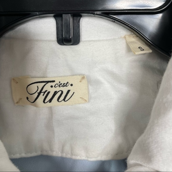 C’est Fini Pastel Powder Blue Leather Moto Jacket - Picture 4 of 9